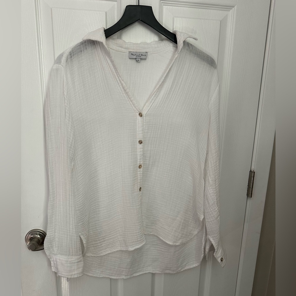 Michael Stars Leo Gauze Button Down XS EUC